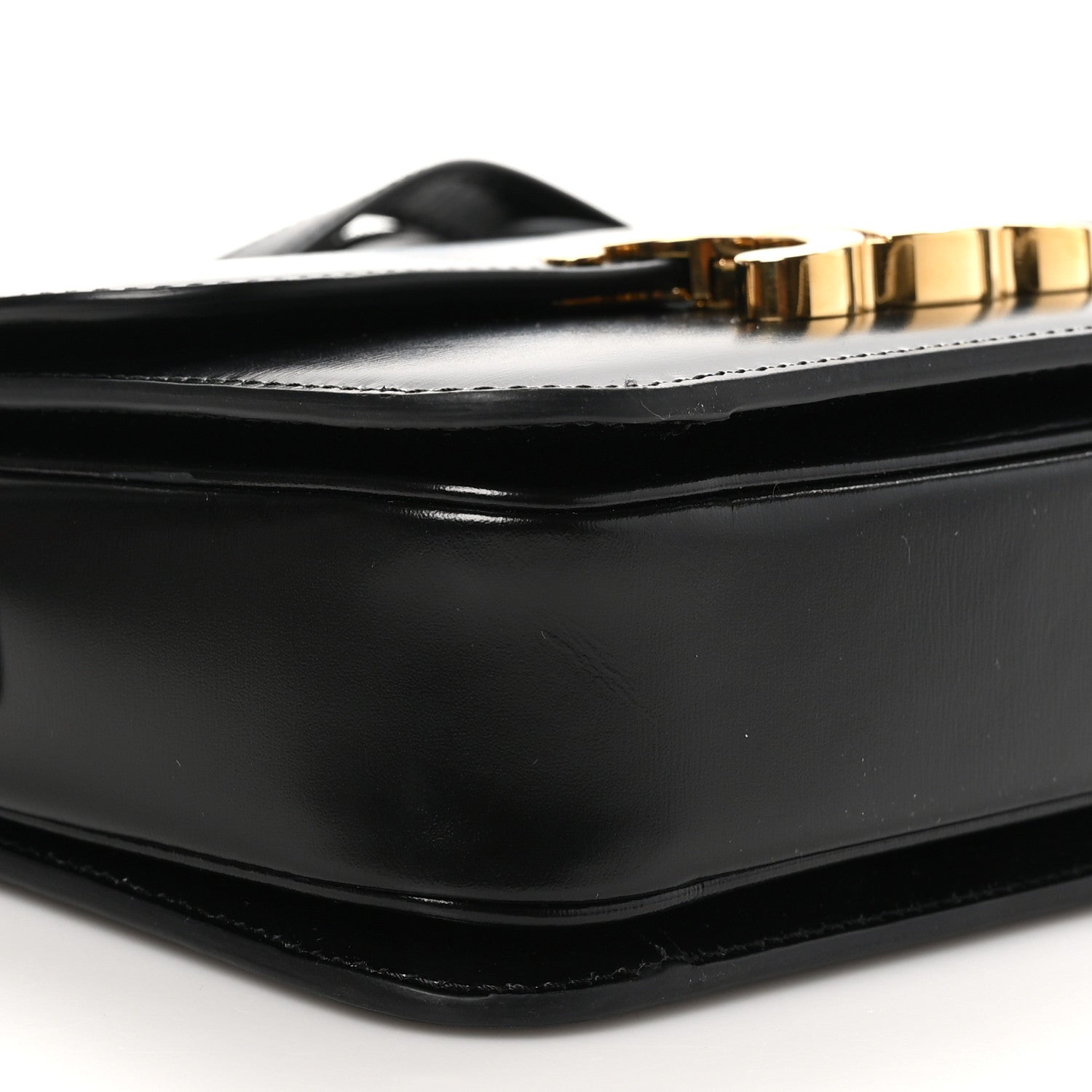Celine Shiny Calfskin Teen Triomphe Black 8 of 9