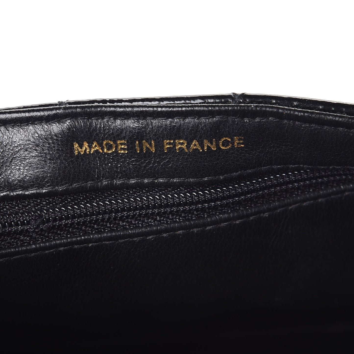 Patent Quilted Small Double Sided Flap Black