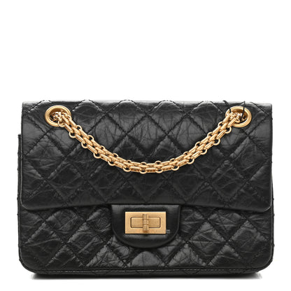 Chanel Aged Calfskin Quilted 2.55 Reissue Mini Flap Black 1 of 10
