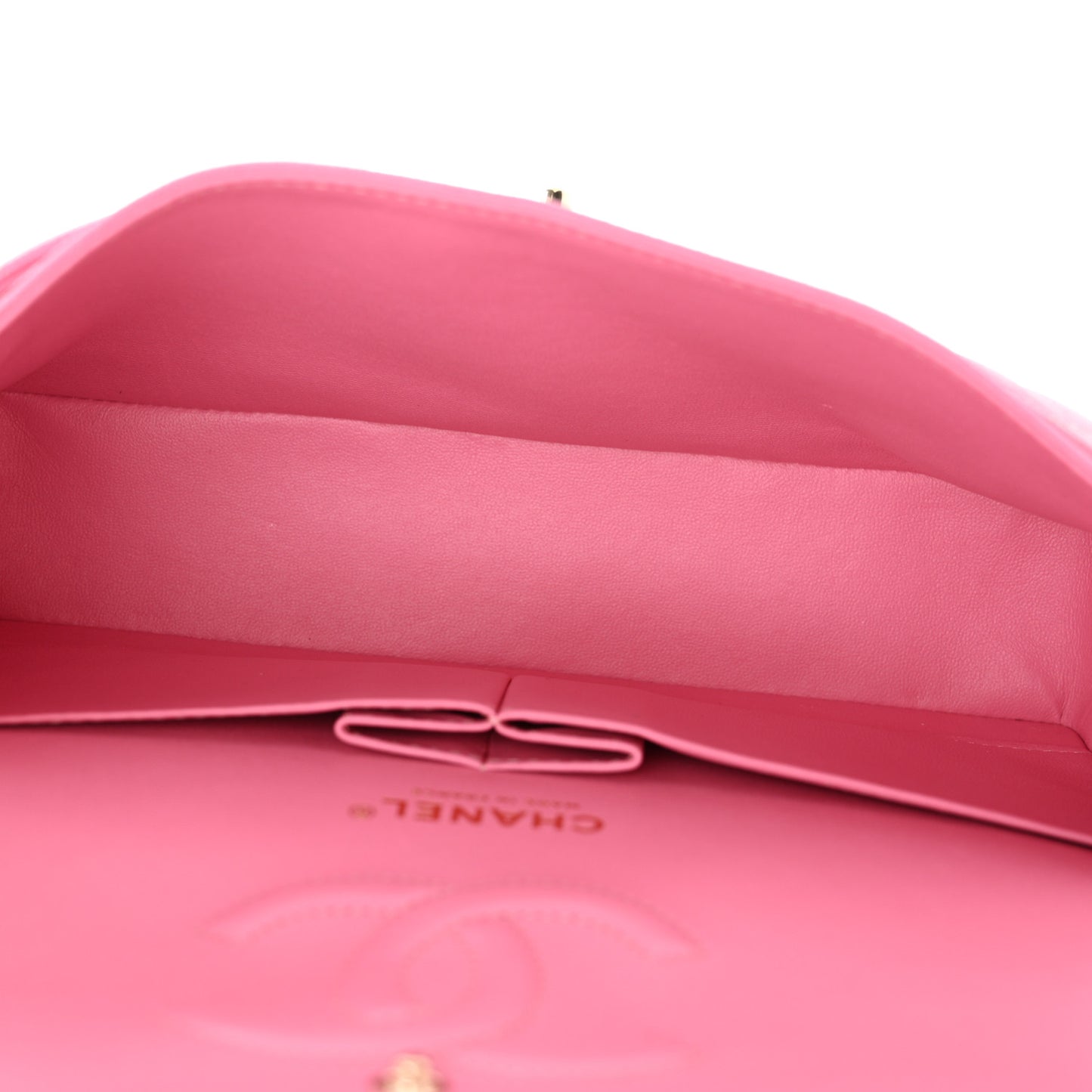 Caviar Quilted Medium Double Flap Pink