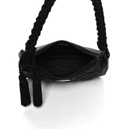 Prada Tessuto Nylon Beaded Ricamo Bag Black 4 of 11