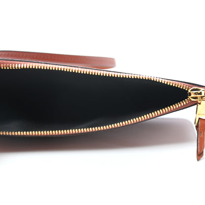 Givenchy Goatskin GV3 Wristlet Zip Card Holder Chestnut 4 of 7