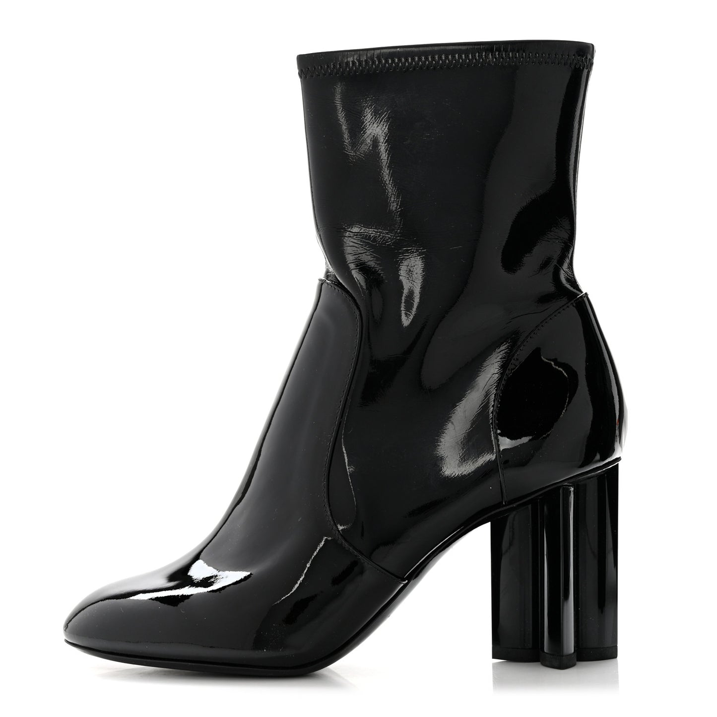 Patent Silhouette Ankle Boots 37.5 Black