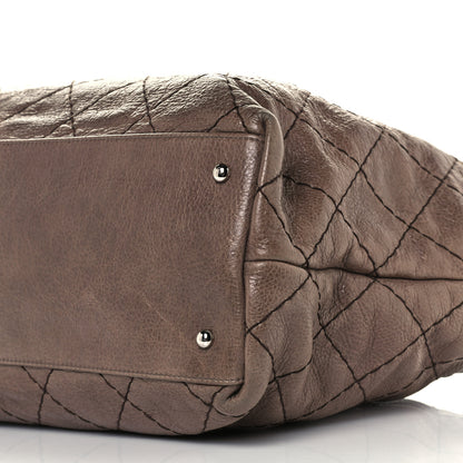 Chanel Glazed Calfskin Large On The Road Tote Brown 10 of 10