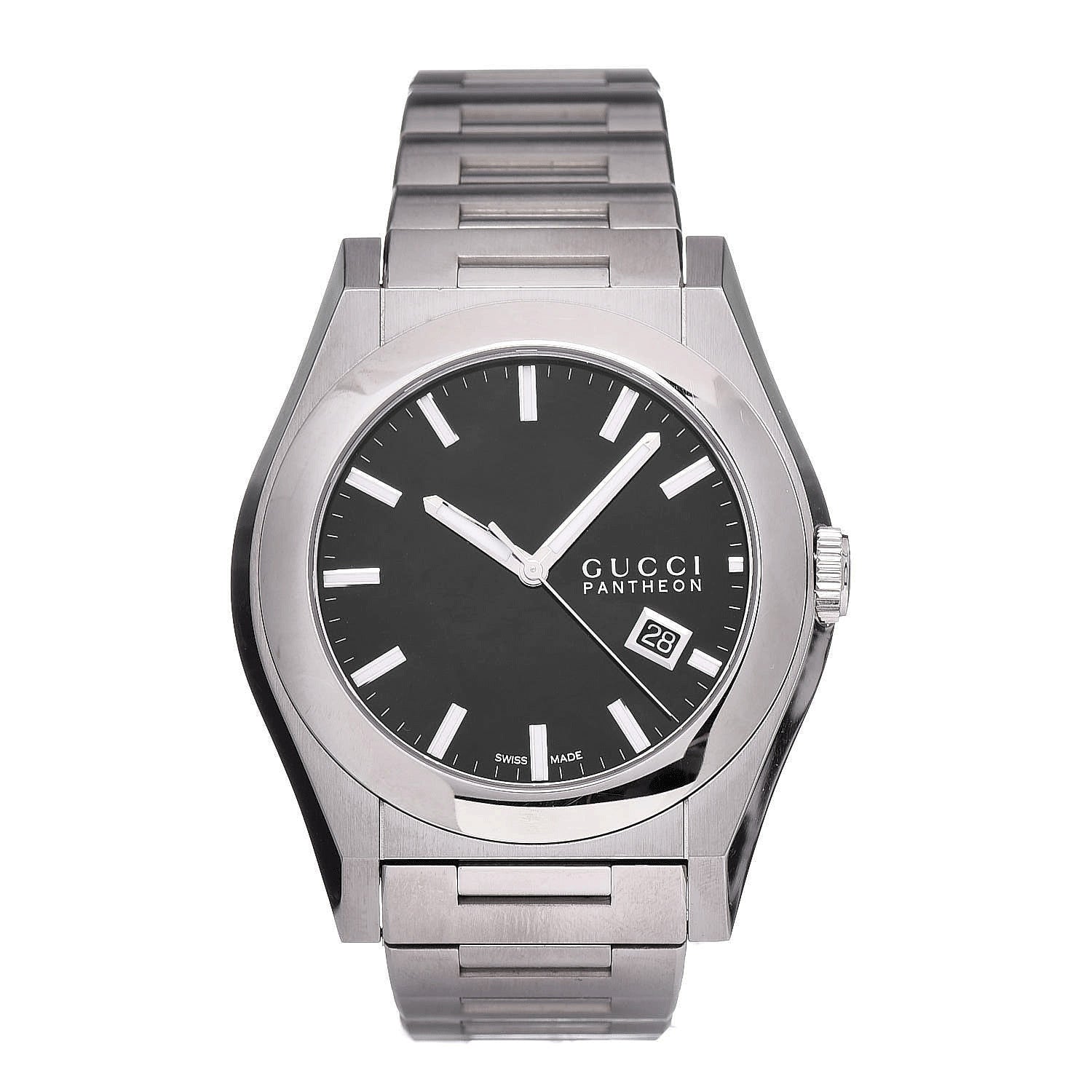 Gucci Stainless Steel 44mm Pantheon Quartz Watch Black 1 of 7