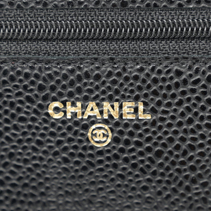 Chanel Caviar Quilted Wallet on Chain WOC Black 6 of 11