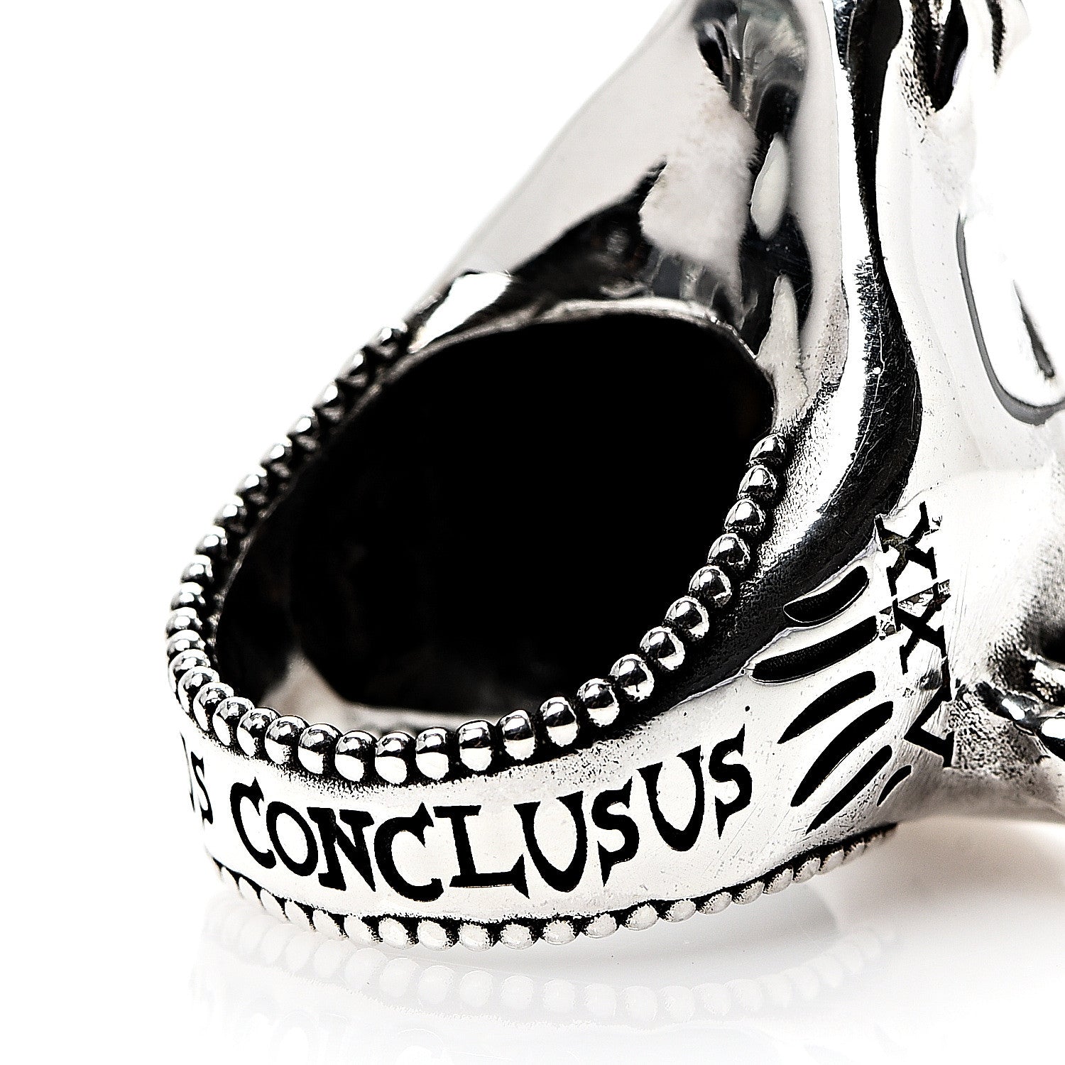 Gucci Sterling Silver Resin Anger Forest Bull's Head Ring 50 5.25 5 of 7