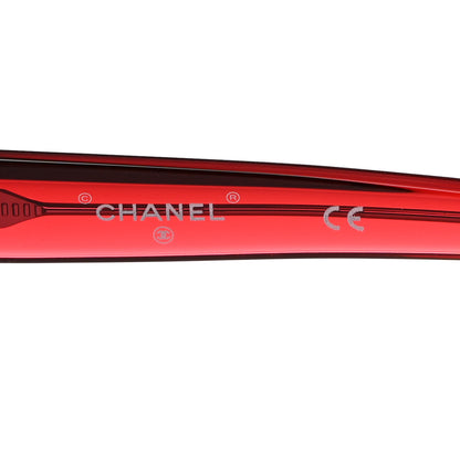 Chanel Acetate Transparent CC Sunglasses 71191 Red 6 of 8