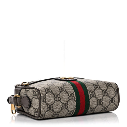 Gucci X BALENCIAGA BB Supreme Monogram Web Mini Ophidia Shoulder Bag Beige New Acero 4 of 12