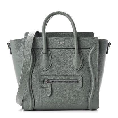 Celine Drummed Calfskin Nano Luggage Celadon 1 of 11