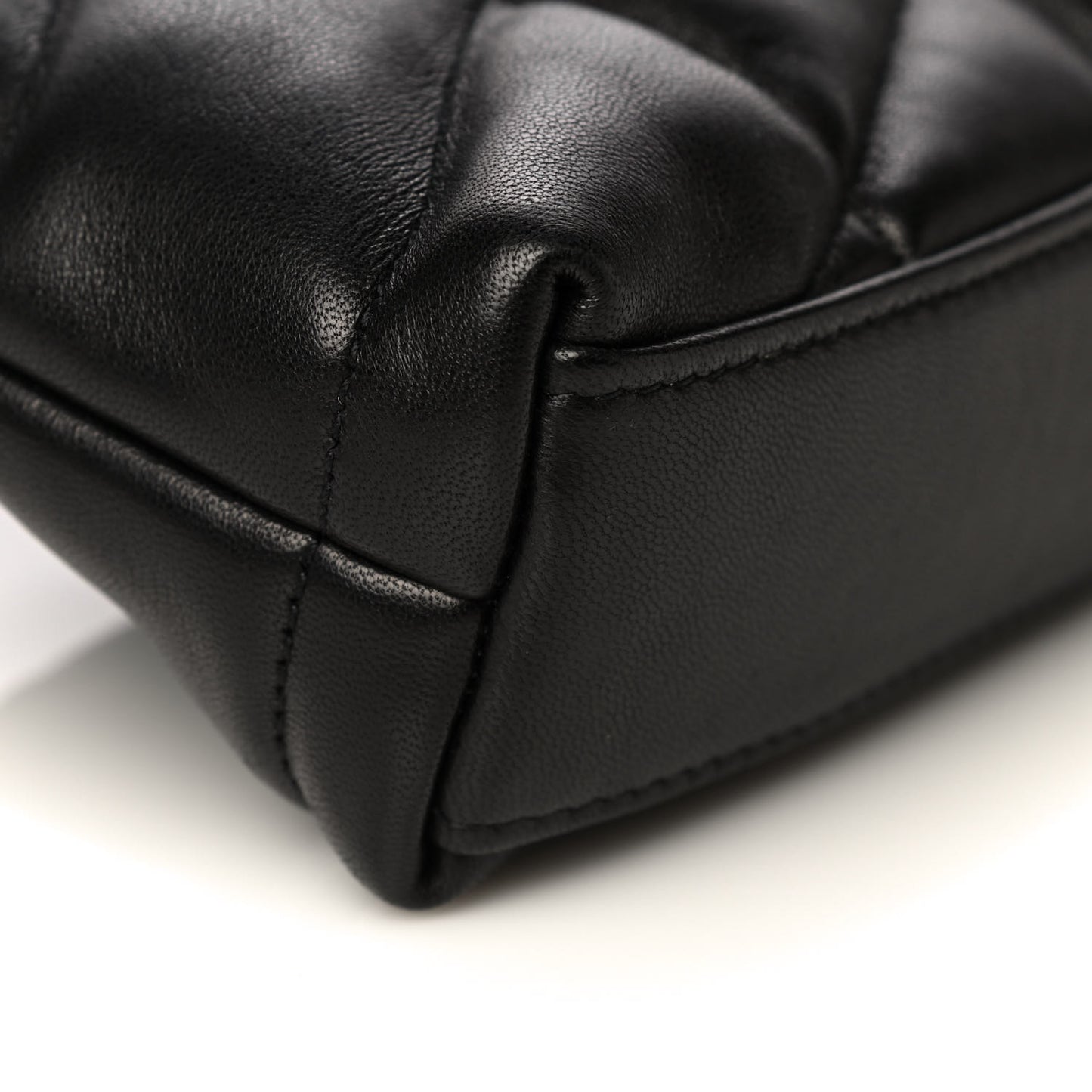 Lambskin Monogram Loulou Puffer Pouch Clutch Black