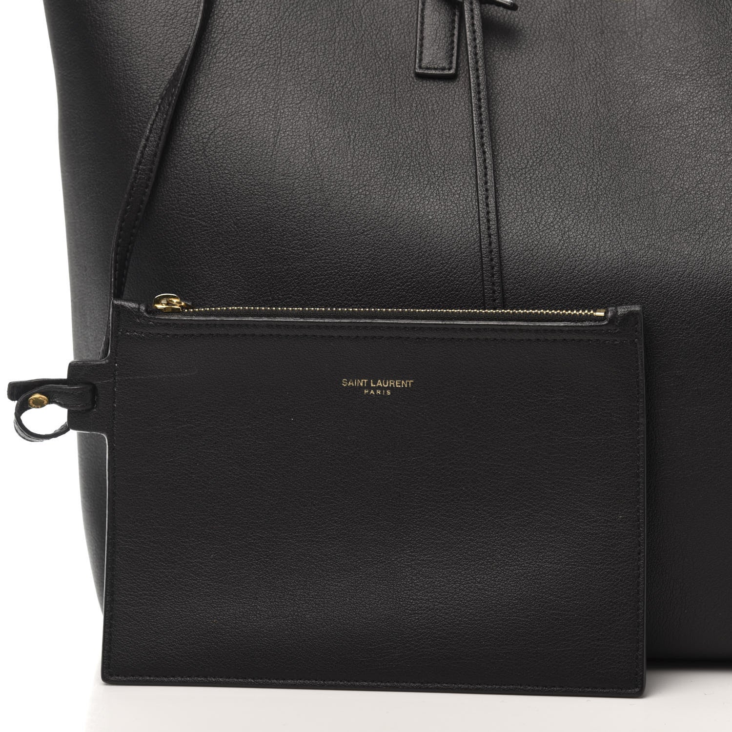 Saint Laurent Calfskin Large Shopping Tote Black 11 of 13