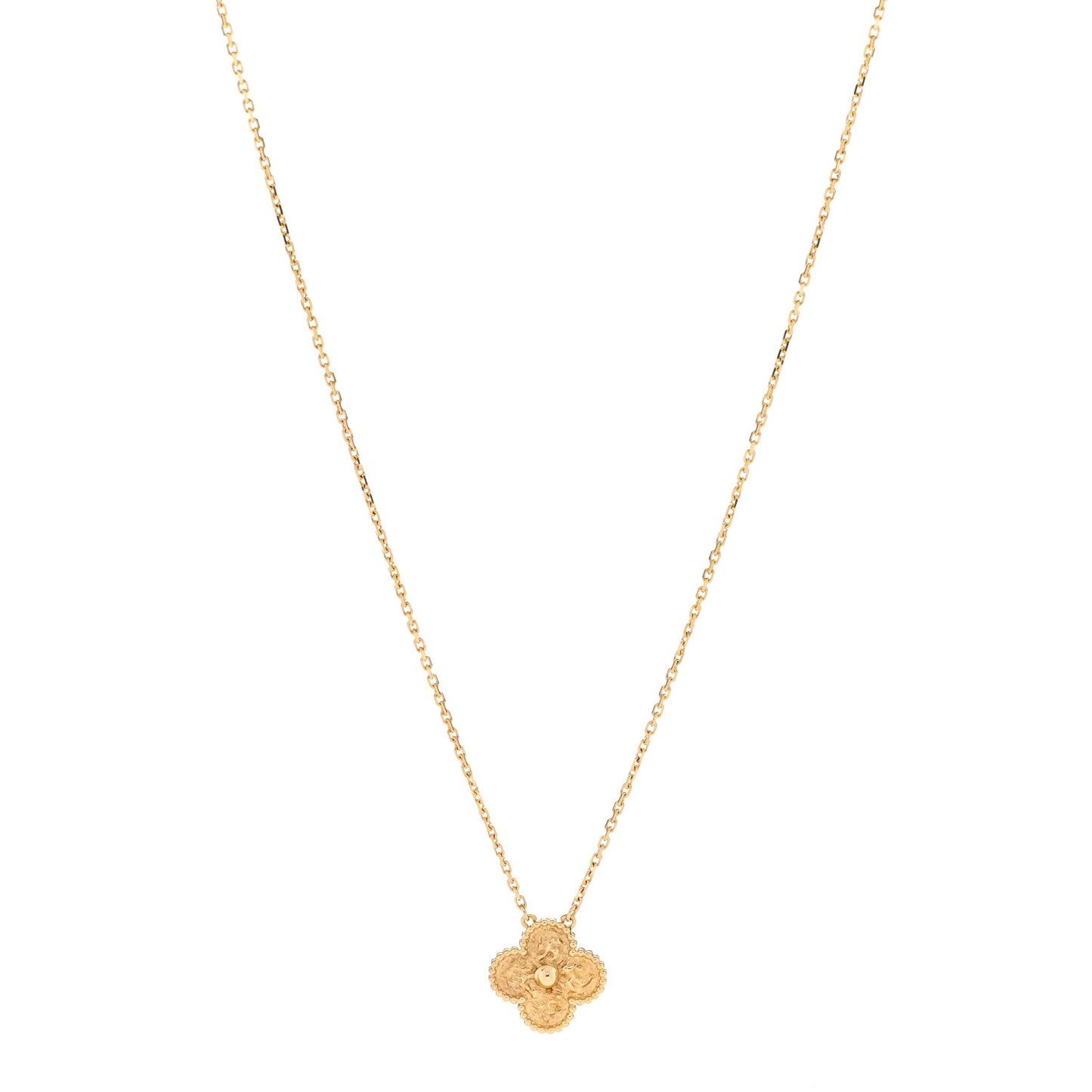 18K Yellow Gold Vintage Alhambra Pendant Necklace