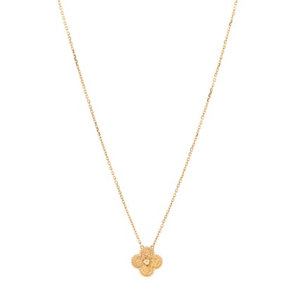 Van Cleef & Arpels 18K Yellow Gold Vintage Alhambra Pendant Necklace 1 of 8