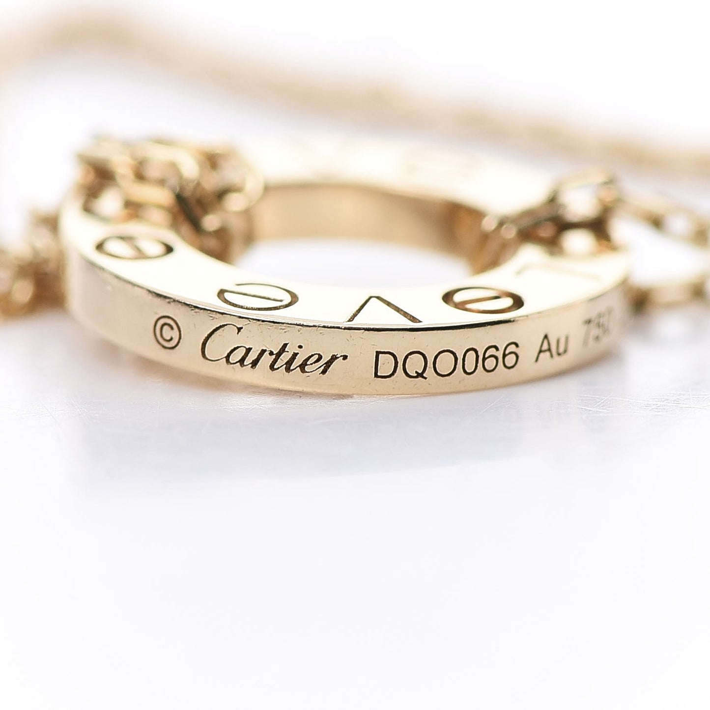 18K Yellow Gold Diamond LOVE Bracelet