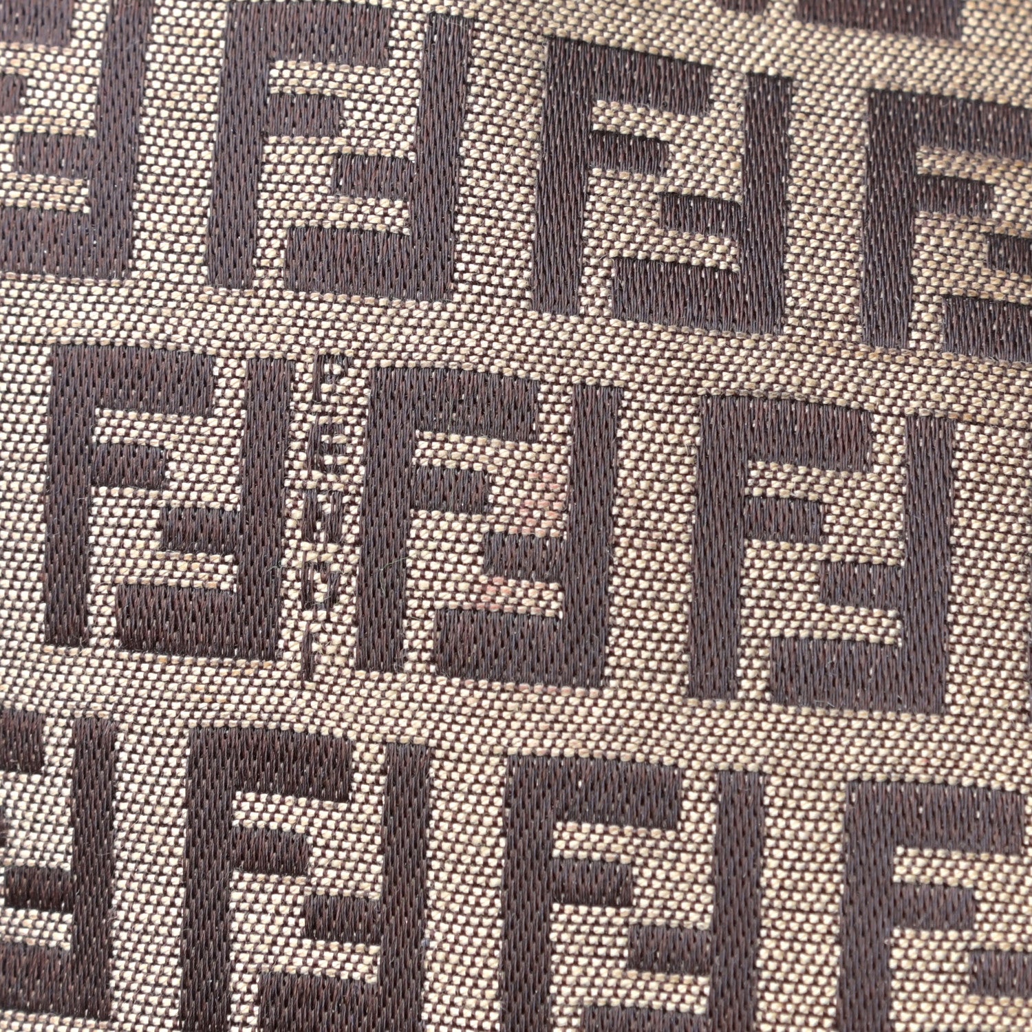 Fendi Zucchino Cuoio Chef Shopping Tote Mogano Panna Fango 14 of 17