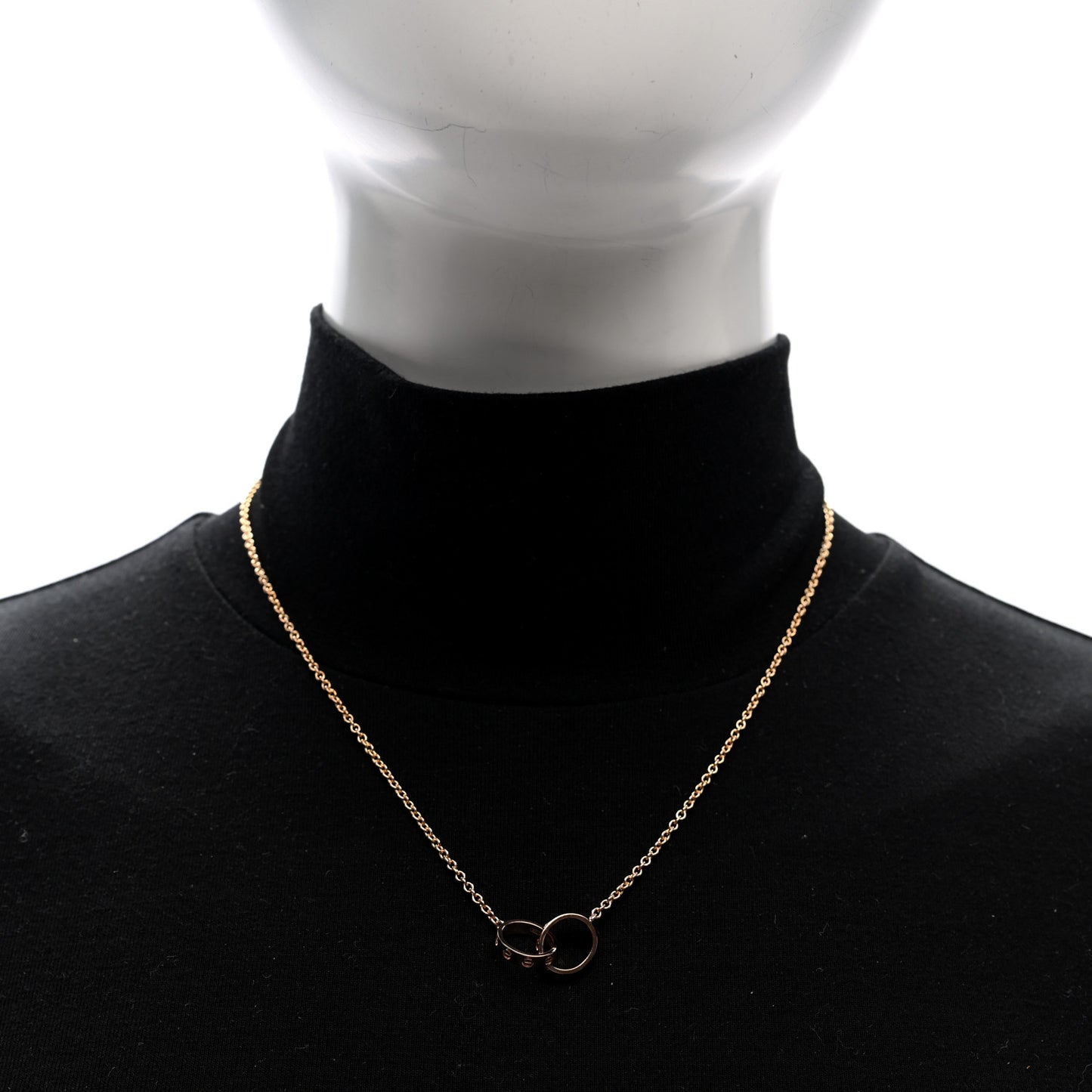 18K Pink Gold Interlocking LOVE Necklace