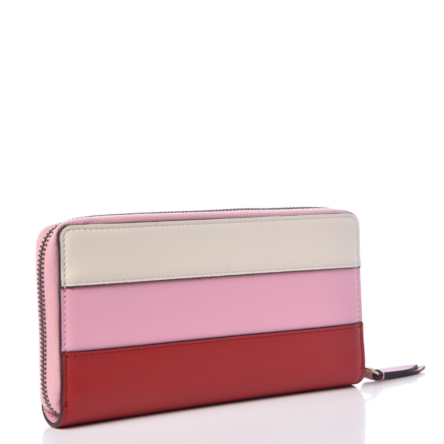 Gucci Calfskin Queen Margaret Zip Around Wallet Sugar Pink Hibiscus Red Mystic White 3 of 9