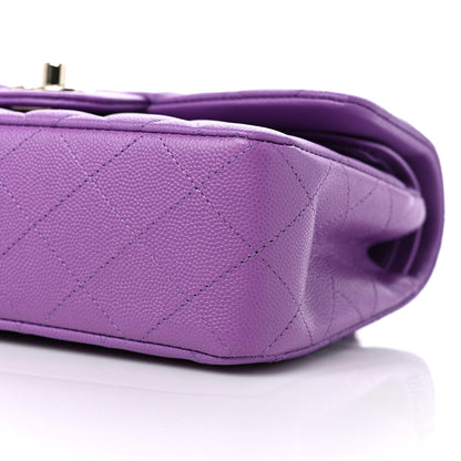 Chanel Lambskin Quilted Small Double Flap Purple 9 of 10