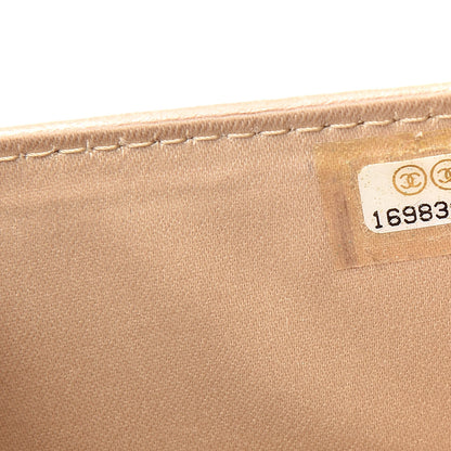 Chanel Lambskin Camellia Embossed Large Flap Wallet Black 6 of 7