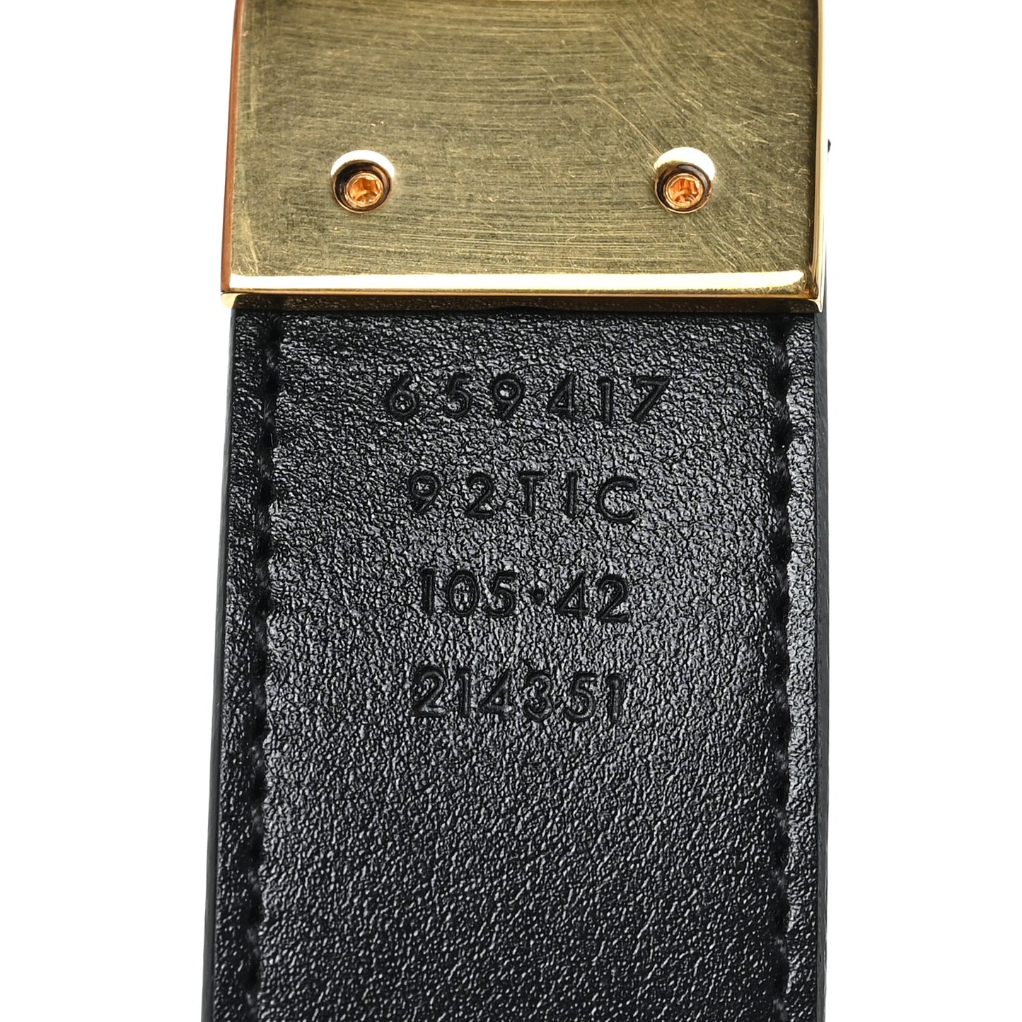 GG Supreme Monogram Plutone Calfskin Double G Reversible 30mm Belt 105 42 Beige Ebony New Acero