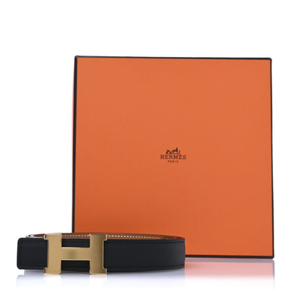 Hermes Swift Epsom 24mm Mini Constance H Belt 85 34 Black Gold 5 of 5