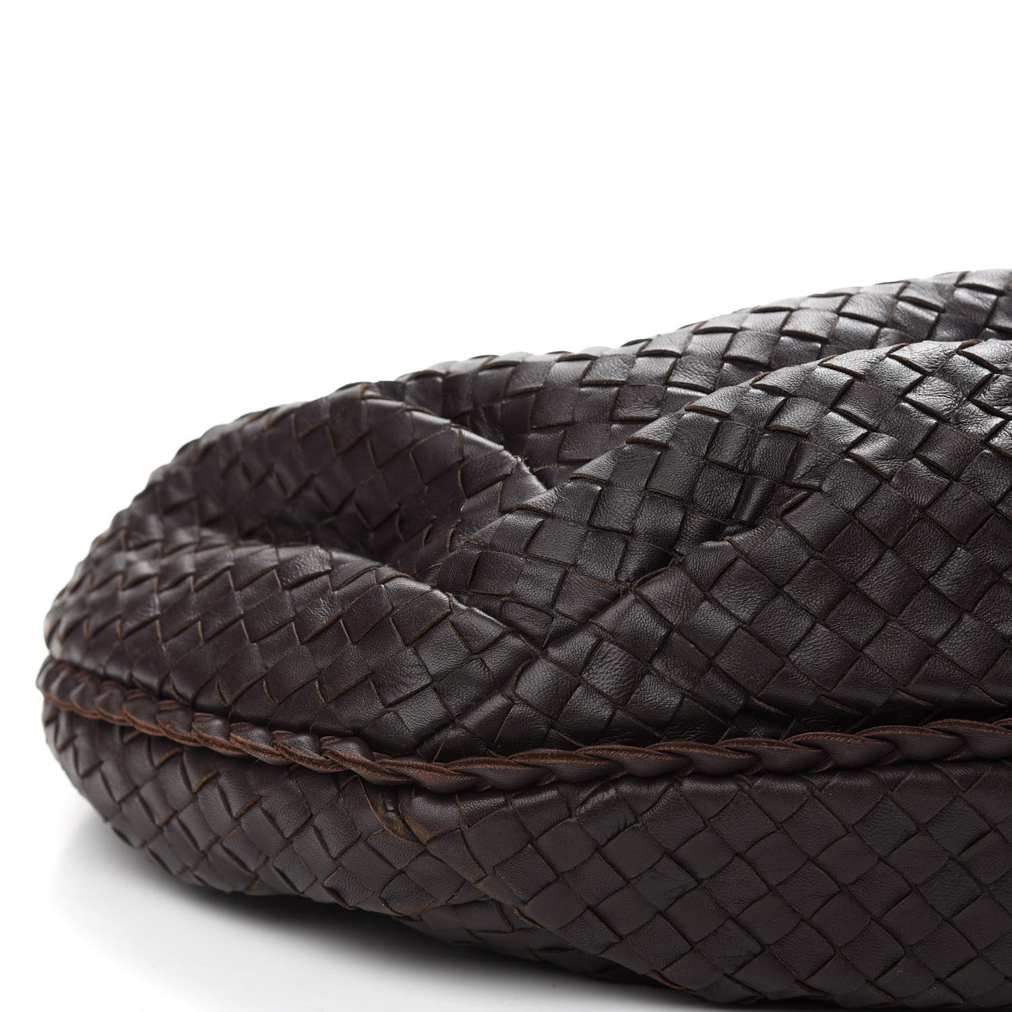 Nappa Intrecciato Large Belly Veneta Hobo Ebano