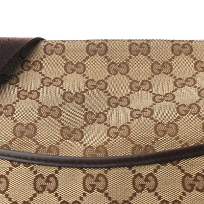 Gucci Monogram Calfskin Perforated Medium Flat Messenger Bag Dark Brown 8 of 10