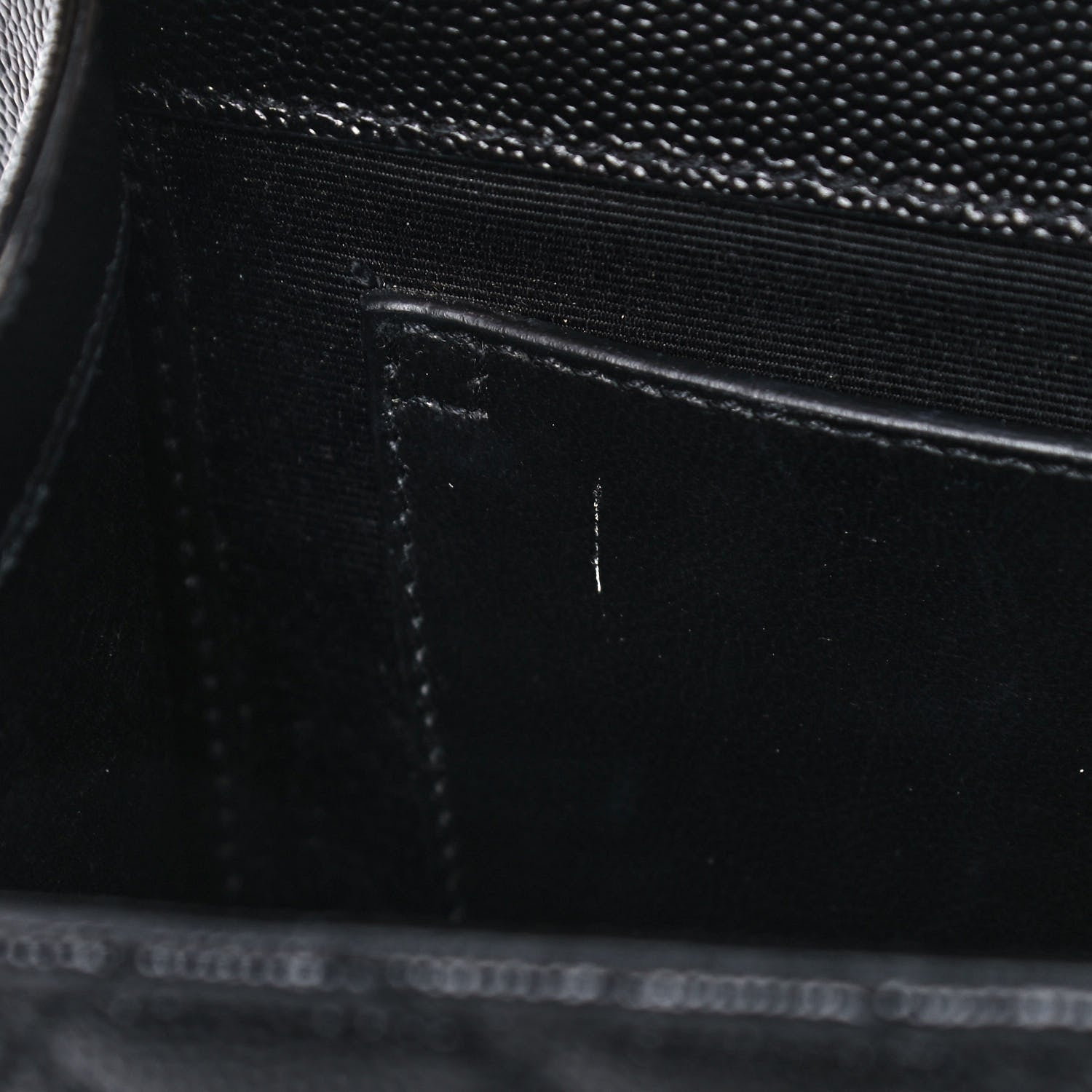 Saint Laurent Grain De Poudre Textured Mixed Matelasse Triquilt Medium Monogram Satchel Black 12 of 13