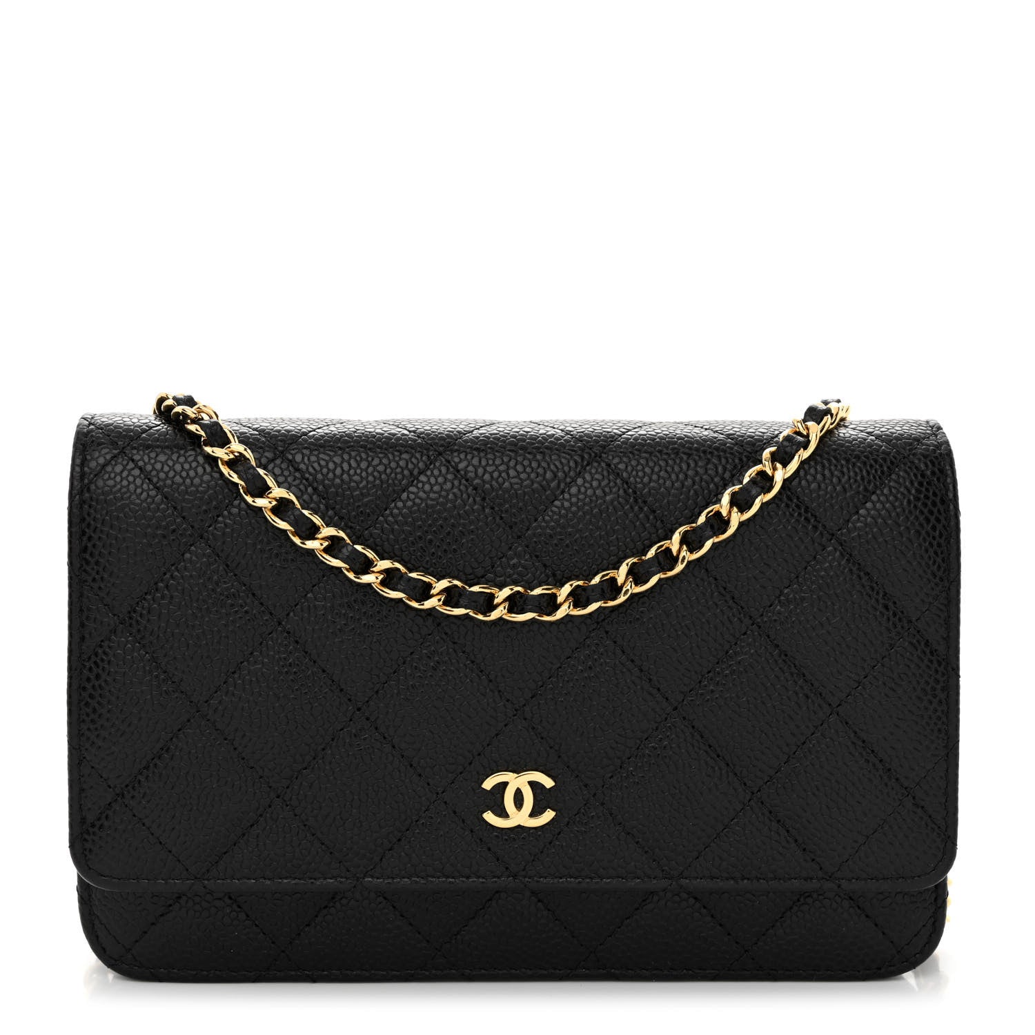 Chanel Caviar Quilted Wallet on Chain WOC Black 1 of 14