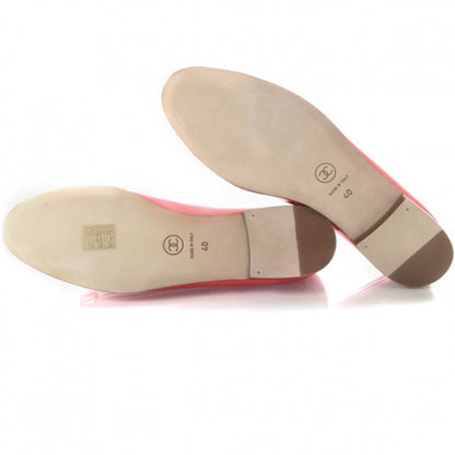 Chanel Patent Classic CC Ballet Flats 40 Red 5 of 9