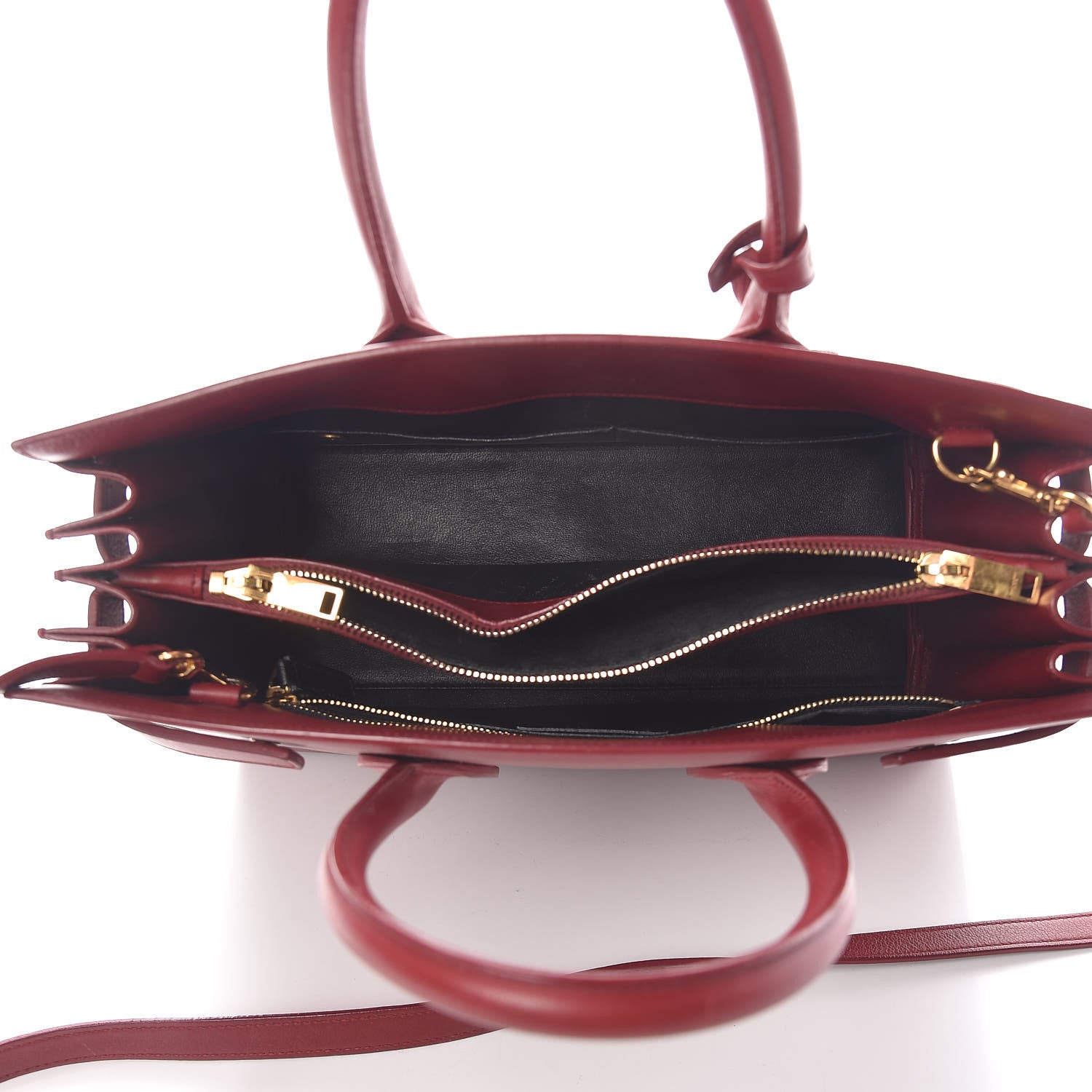 Saint Laurent Calfskin Small Sac De Jour Oxblood 5 of 21