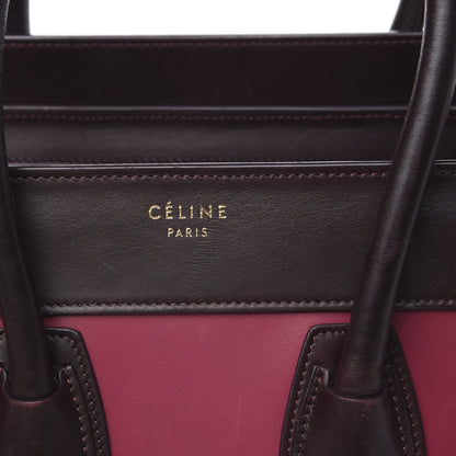 Celine Satin Calfskin Mini Tri-Color Luggage Purple Orchid 9 of 14