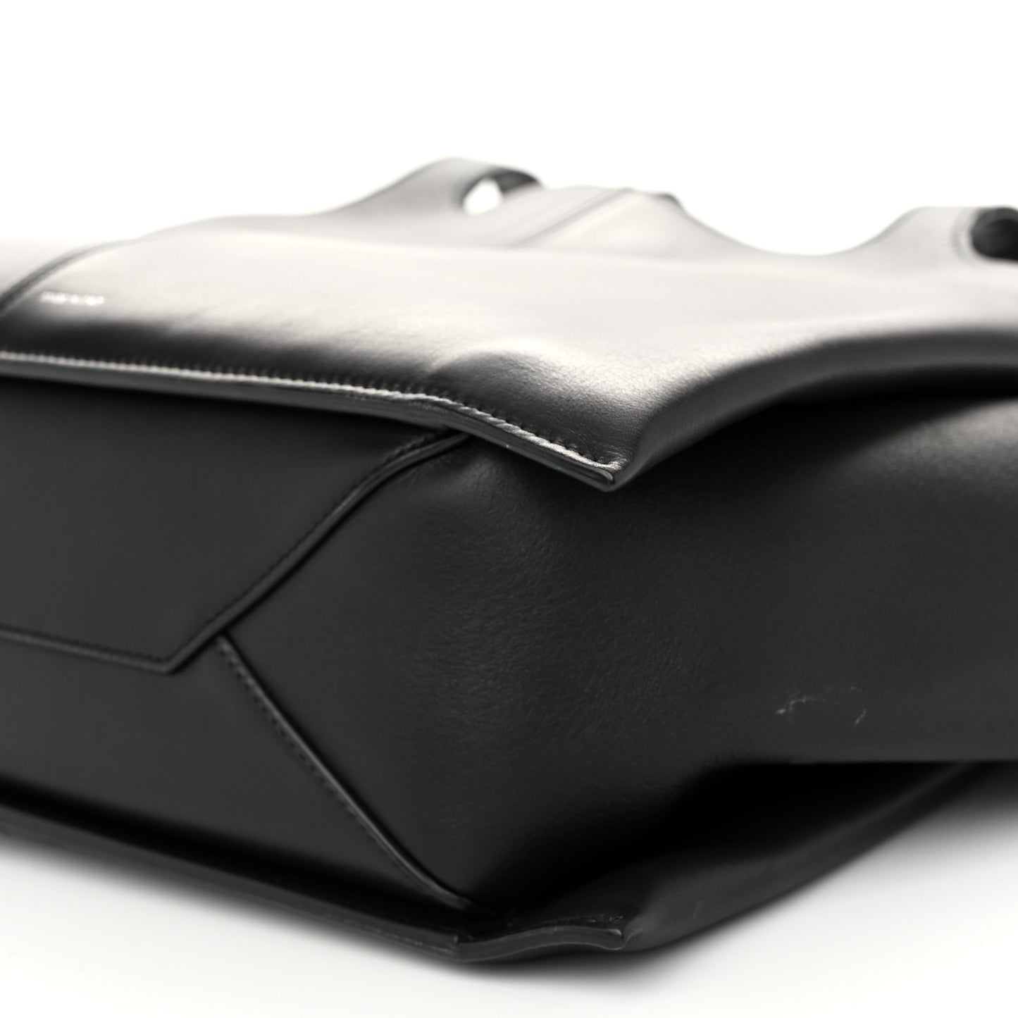 Smooth Calfskin Small Tri-Fold Bag Black