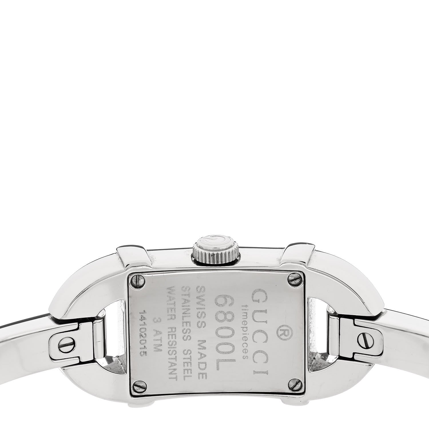 Gucci Stainless Steel Pink Mother of Pearl 16mm 6800L Quartz Watch 4 of 5