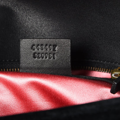Gucci Velvet Matelasse Small GG Marmont Shoulder Bag Black 7 of 8