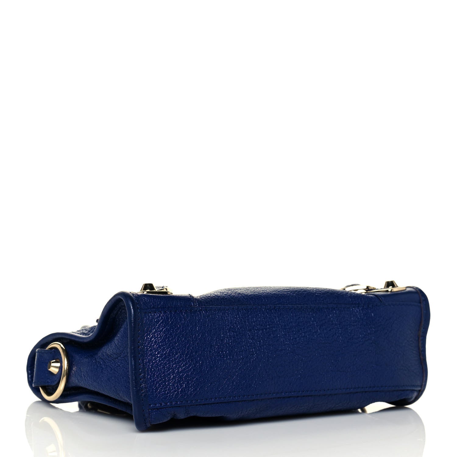 Balenciaga Chevre Gold Metallic Edge Hardware Mini City Bleu Roi 4 of 12
