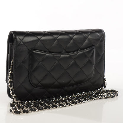 Chanel Lambskin Quilted Wallet On Chain WOC Black 3 of 8