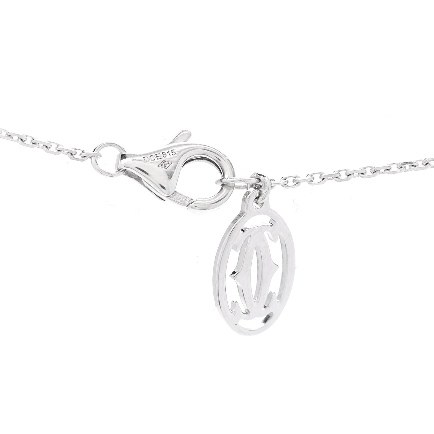 18K White Gold Diamond .25ct D'Amour Pave Necklace