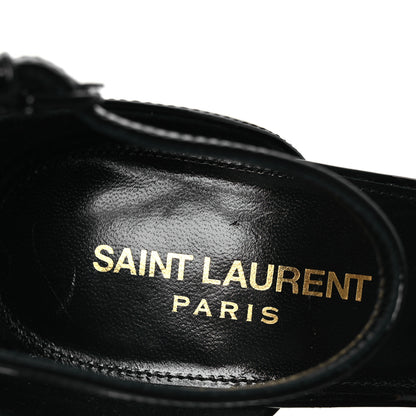 Saint Laurent Patent Calfskin Opyum 110 Sandals 38.5 Black 9 of 13