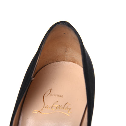 Christian Louboutin Crepe Satin Madame Butterfly 120 Pumps 38.5 Black 9 of 15