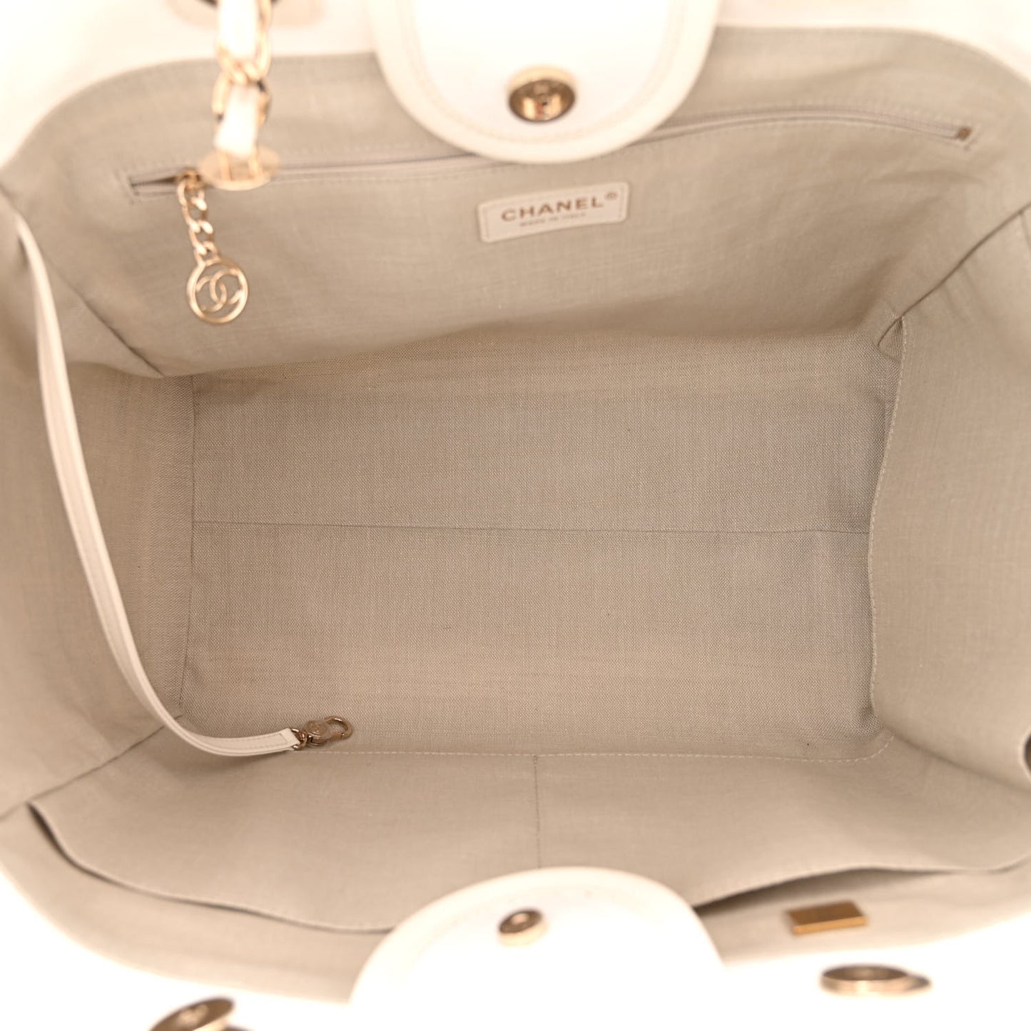 Cotton Medium Deauville Tote White
