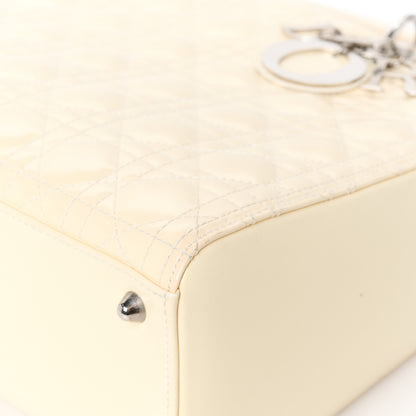 Christian Dior Patent Cannage Large Lady Dior White 11 of 18
