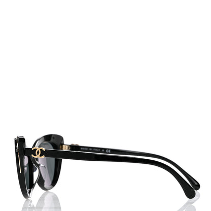 Chanel Acetate Cat Eye CC Sunglasses 5432-A Black 3 of 8