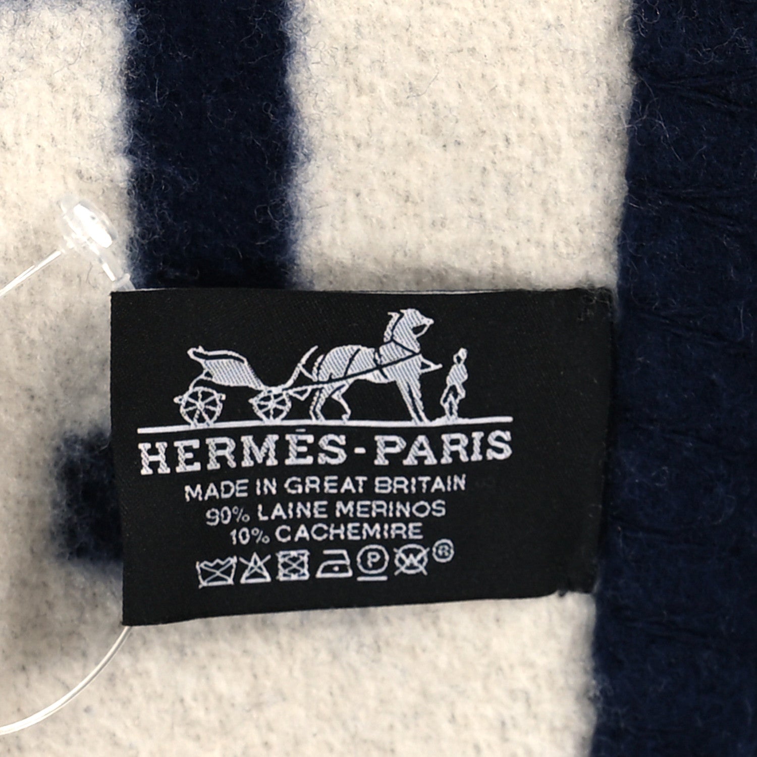 Hermes Wool Cashmere Avalon III Blanket Caban Ecru 3 of 3
