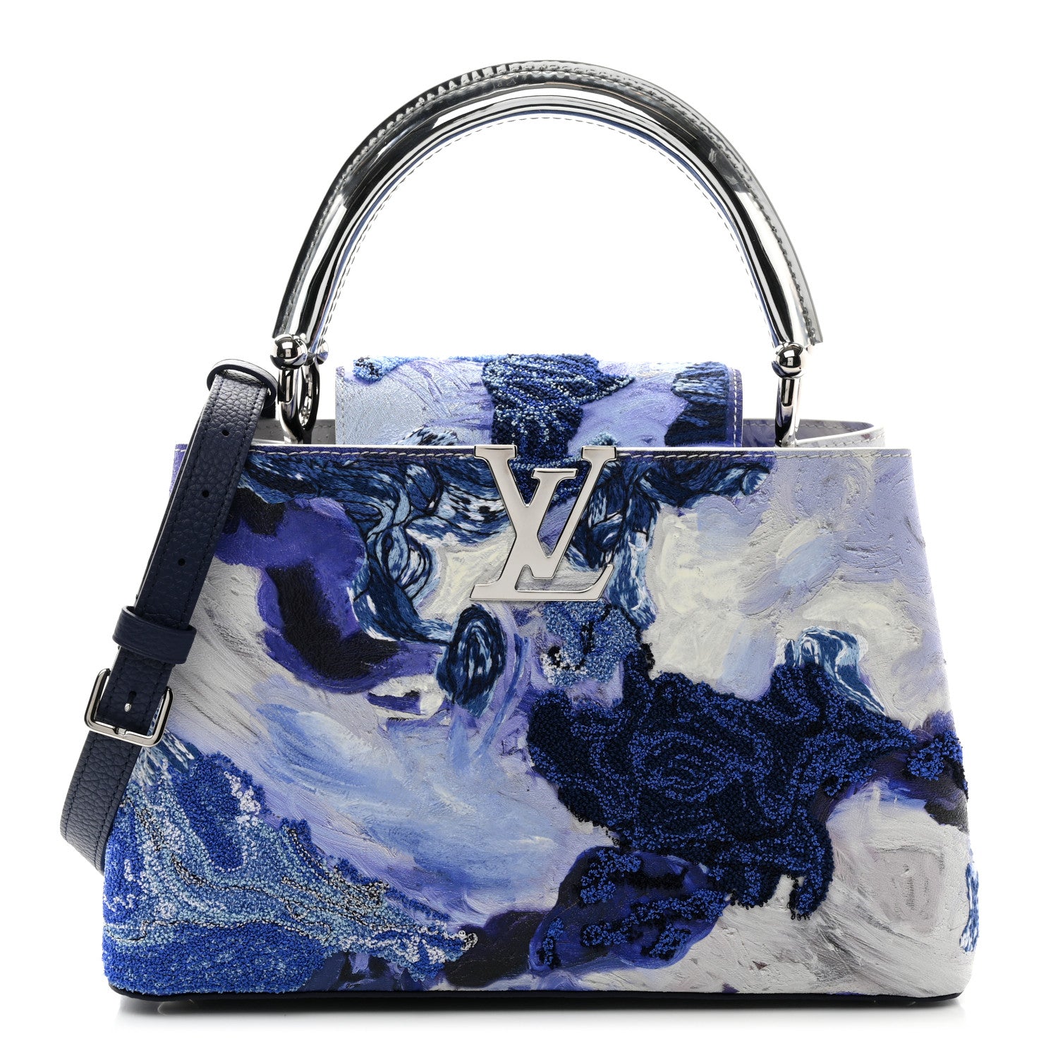 Louis Vuitton Taurillon Donna Huanca Capucines MM Blue 1 of 11