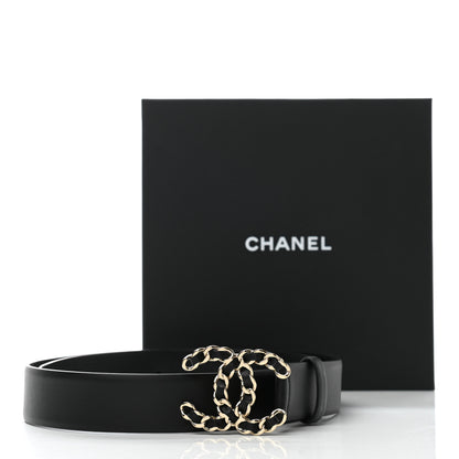 Chanel Calfskin CC Chain Belt 85 34 Black 7 of 7