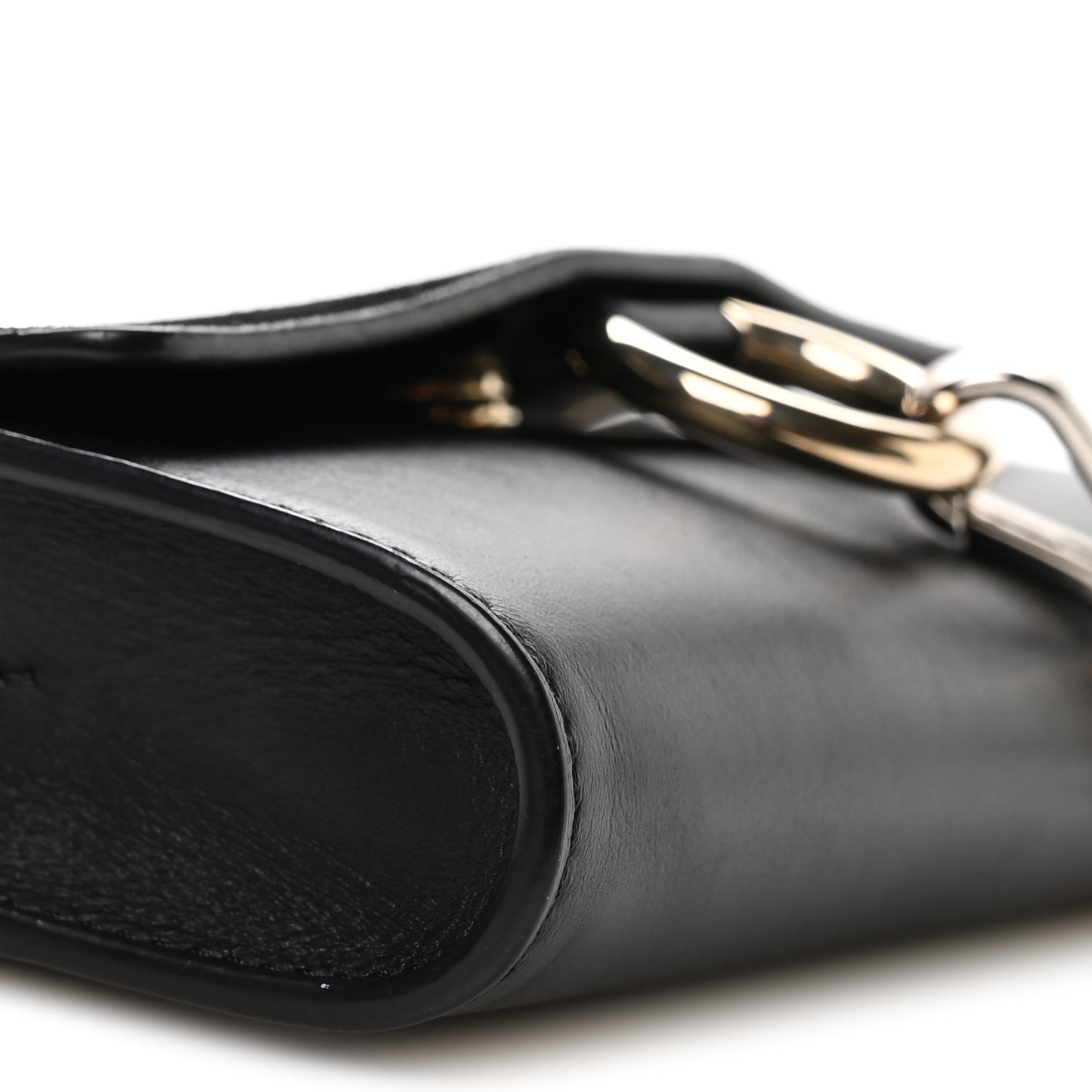 Suede Calfskin Mini Faye Shoulder Bag Black