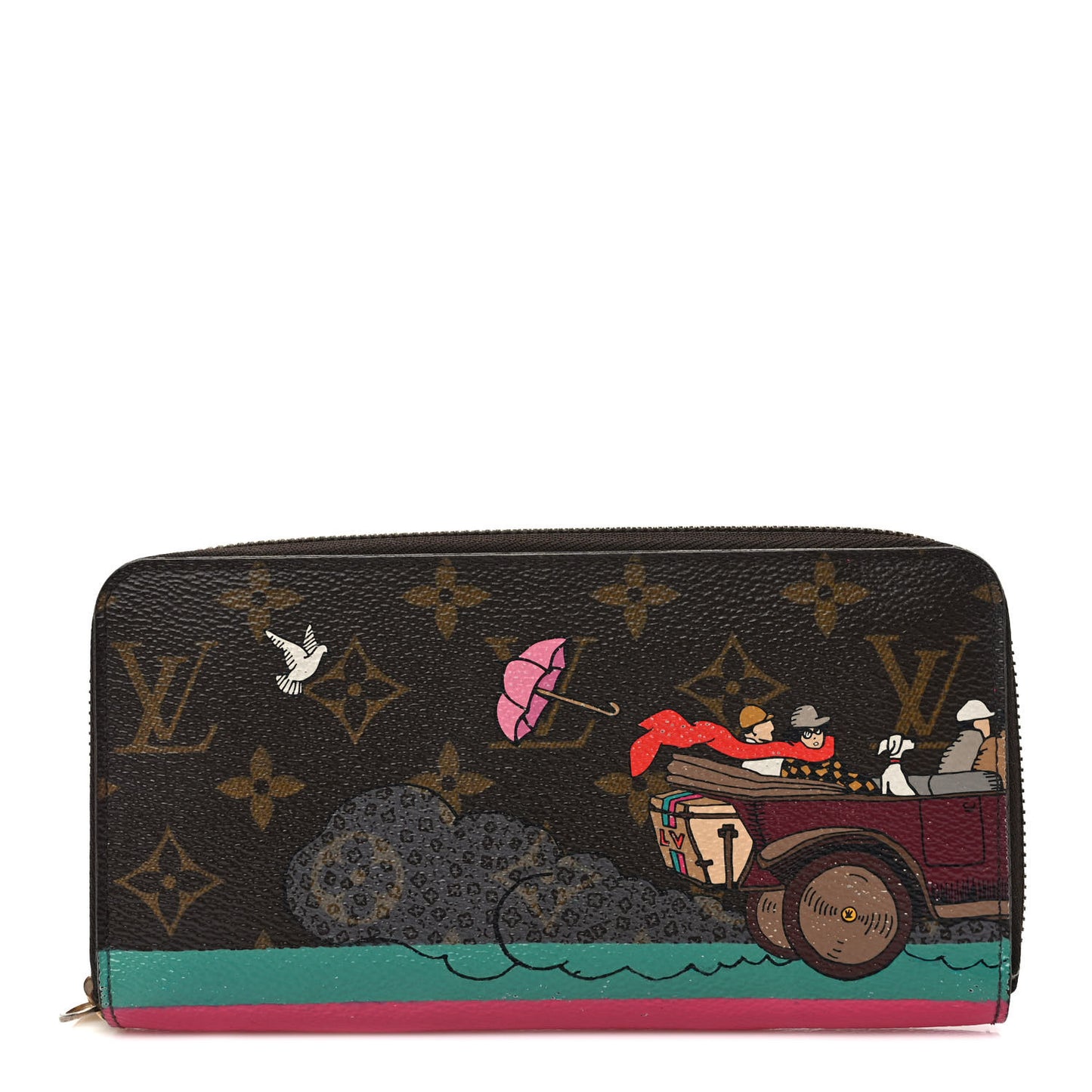 Monogram 2015 Christmas Animation Zippy Wallet Hibiscus