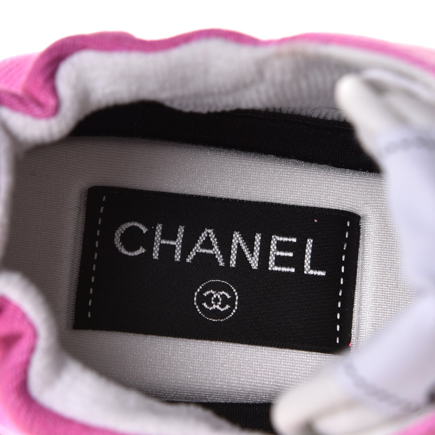Denim Suede Calfskin Womens CC Sneakers 36.5 Pink